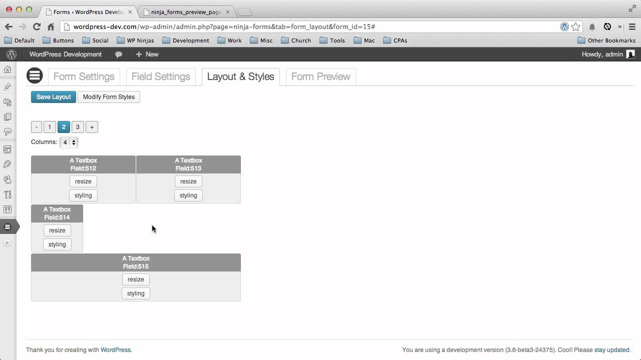 Ninja Forms - Layout & Styles - Layout Problems