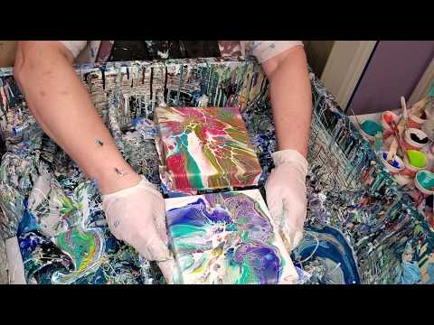 fluid art/pour painting/acrylic painting/painting/paint pouring/cells/sheleeart LITTLE BLOOMS