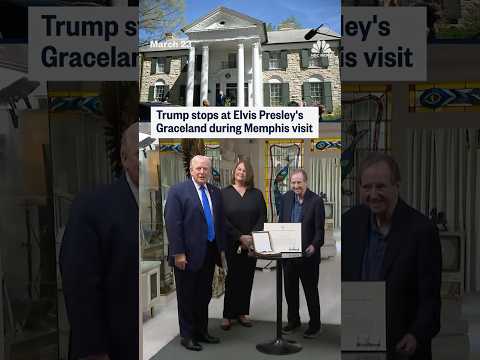 Trump stops at Elvis Presley's Graceland during Memphis visit