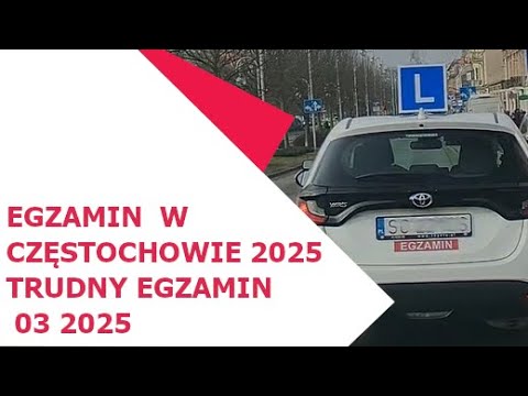 Trasa egaminacyjna. 2025r,  Jazda za pojazdem egzaminacyjnym.