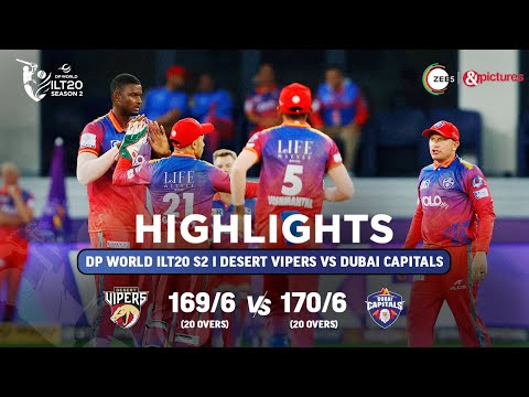ILT20 S2 | English - HIGHLIGHTS | Dubai Capitals V/S Desert Vipers - T20 Cricket | 1st Feb
