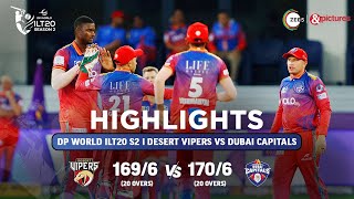 ILT20 S2 | English - HIGHLIGHTS | Dubai Capitals V/S Desert Vipers - T20 Cricket | 1st Feb