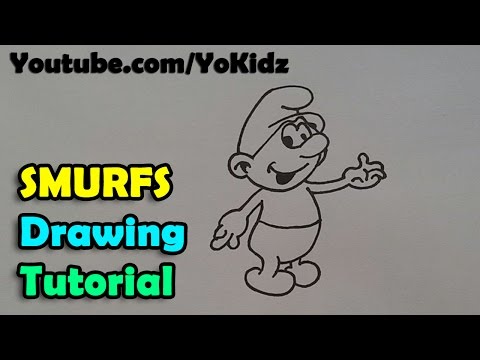 The Smurfs  Original animation drawing Papa Smurf  Gallery Animation