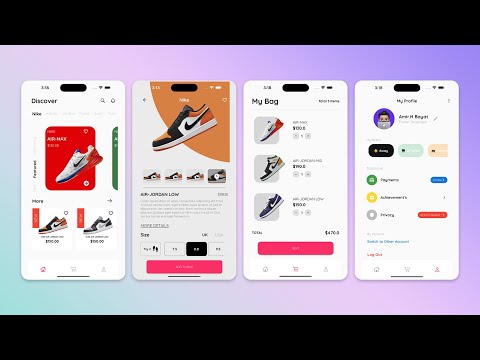 Flutter Tutorial | E-Commerce Store App, Flutter Shoes Shop App UI, Nike Shoe App UI, Flutter UI