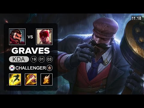 Graves Jungle vs Lee Sin - KR Challenger - Season 11 Patch 11.19