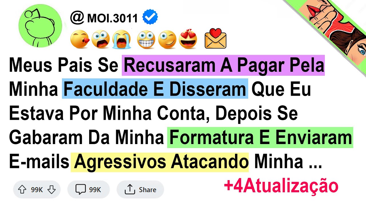 História1.Meus Pais Se Recusaram A Pagar Pela Minha Faculdade E Disseram Que Eu Estava Por Minha...