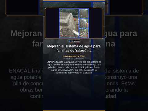 Mejoran el sistema de agua para familias de Yalagüina