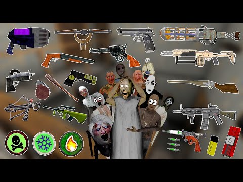 All Granny Weapons in All Granny Games VS Granny & All Her Family & visitors