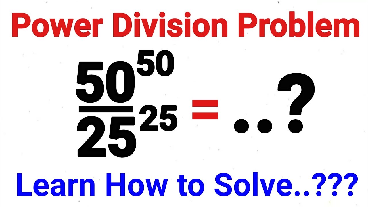 A Nice Power Division Problem | How to Solve..?