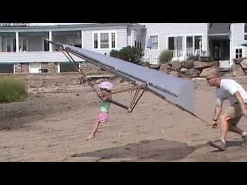 child hang gliding