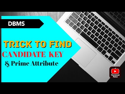 #candidatekey #primeattribute    Trick to find candidate keys || prime and non prime attributes