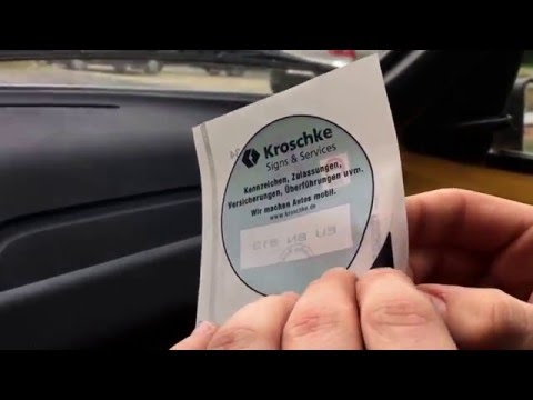 Attaching the fine dust sticker for cars Instructions