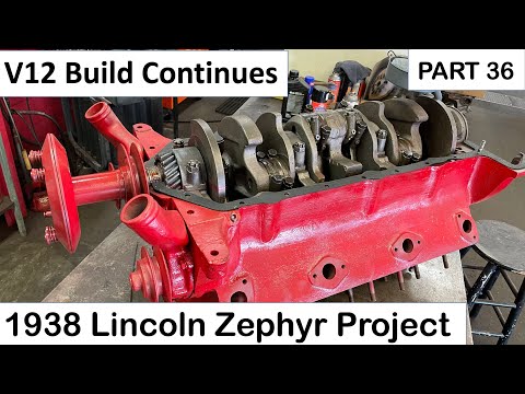 1938 Zephyr Part 36 - Flathead V12 Build Continues Fitting Torque Converter to Flywheel #flathead