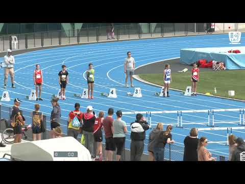 U11 Girls 80m Hurdles Heat 1: 2021 State Combined Events Championships // LAVicTV