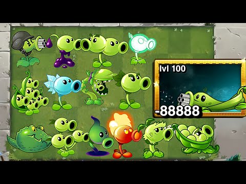 pVZ2 cHALLENGE - pEAVINE mAX lEVEL 🆚 aLL pEASHOOTERS pOWER uP