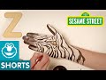 Sesame Street Z Is For Zebra Hand Painting