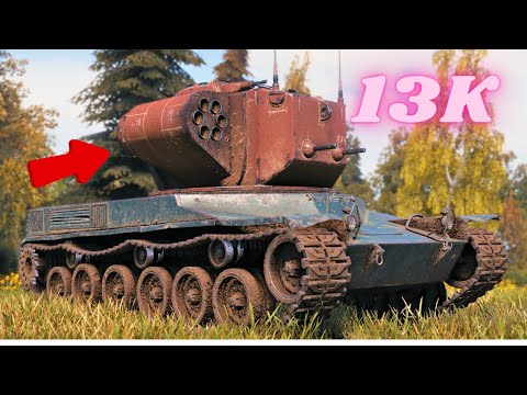 B-C CS 59  Arty Overwhelming Fire 13K Damage    World of Tanks Gameplay (4K)