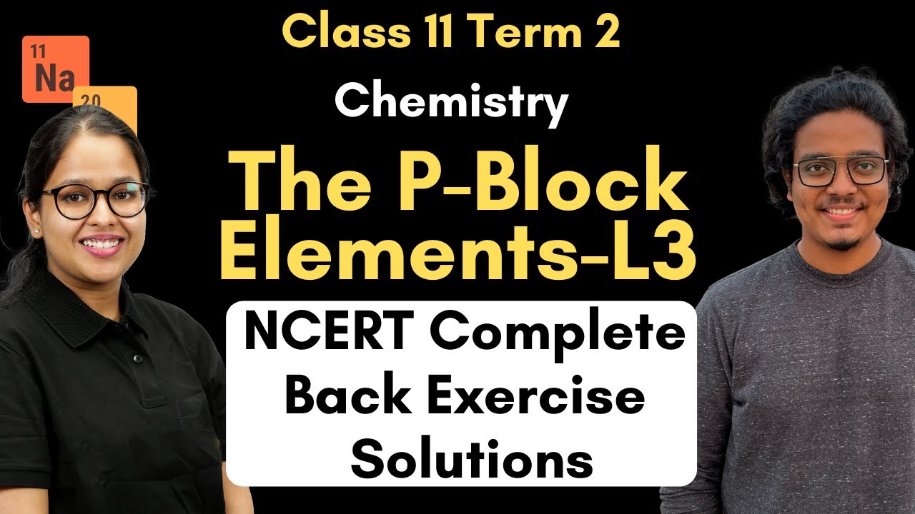 P Block Elements - L3 | NCERT Complete Back Exercise Solutions | Class 11 Term 2 Chemistry