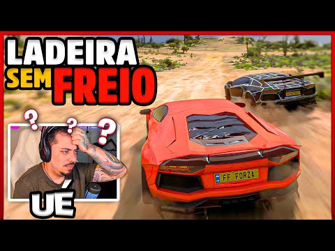 ISSO NUNCA ACONTECEU ANTES no (Ladeira sem FREIO) - Forza Horizon 5 Lamborghini Aventador - GAMEPLAY