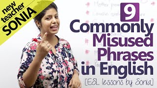 09 commonly misused phrases in English - Free English lessons