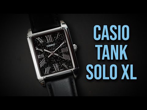 CASIO Tank Solo XL Homage - A Larger Men's Tank - with Twinkle Dial Watch - MTP-TW101L-1A