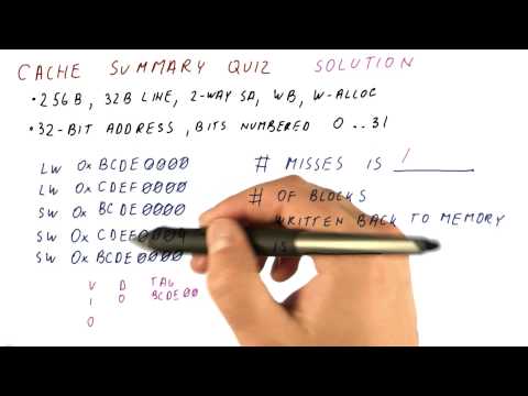 Cache Summary Quiz Solution 2 - Georgia Tech HPCA Part 3