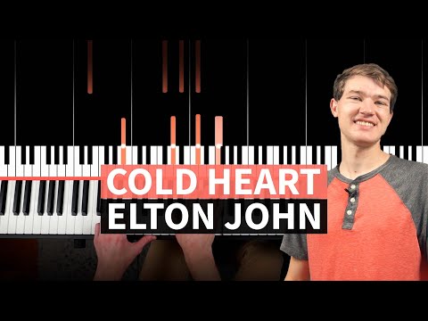 Cold Heart - Elton John & Dua Lipa - EASY PIANO TUTORIAL (accompaniment w/ chords)