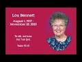 Lou Bennet Memorial Service