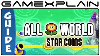 New Super Mario Bros. 2:  Flower World Star Coins (All 21!) Guide & Walkthrough