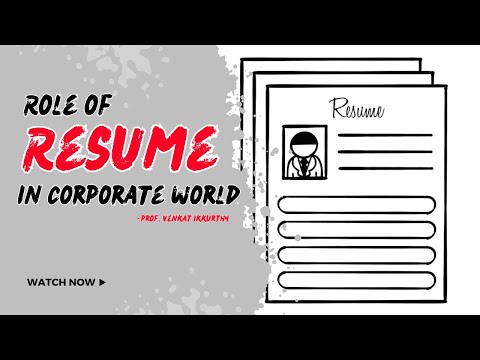 Role of Resume in the Corporate World