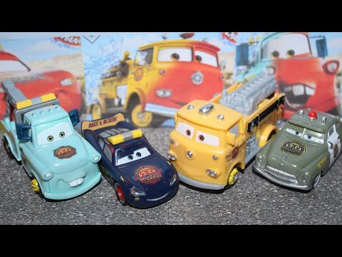 Mattel Disney Cars 2025 Color Changers Race & Rescue Lightning McQueen, Red, Mater, Sheriff Unboxing