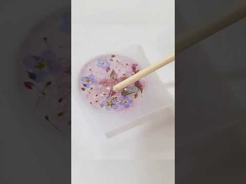 新年喜氣粉嫩櫻花髮飾#diy #craft #乾燥花 #handmade #押花 #uv膠 #水晶膠 #手作教學