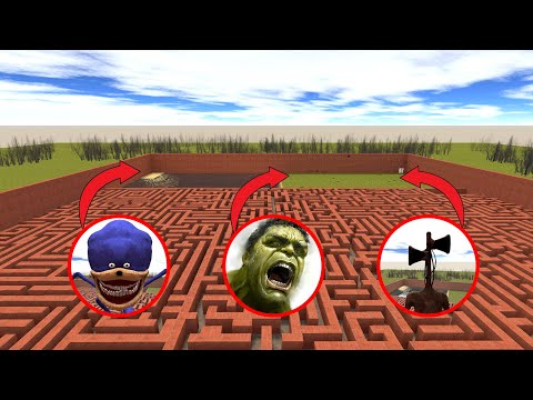 Garry’s Mod Battle Royale   HULK  vs SCP 096 vs Shin Sonic vs Siren Head!