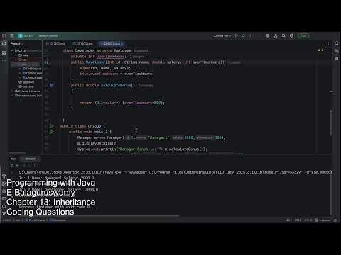 Day 13| Java OOP Notes & Coding Exercise | Inheritance