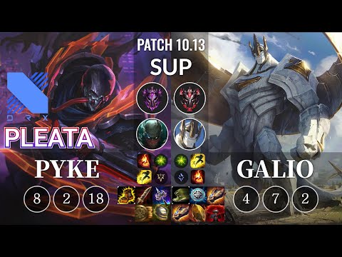 DRX Pleata Pyke vs Galio Sup - KR Patch 10.13