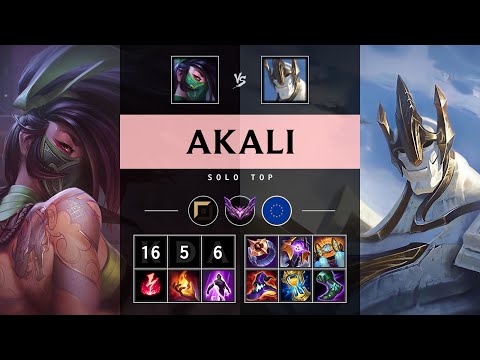 Akali Top vs Galio - EUW Master Patch 25.16