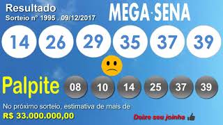 RESULTADO MEGA SENA 1995 sábado #SorteMegaSena