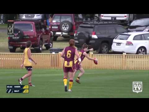 2017 BDAFL GE Women's  Round 14 - Cardiff Hawks v Maitland Saints