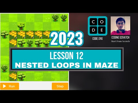 Code.org Lesson 12 Nested Loop In Maze | Express Course 2023 Update