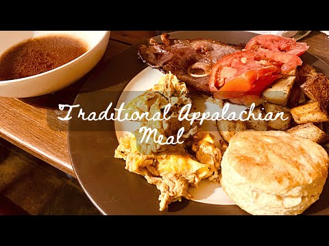 Traditional Appalachian Meal-Country Ham, Red Eye Gravy, and Homemade Biscuits