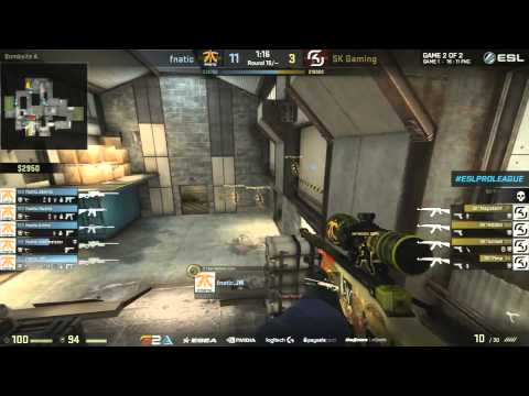 CS:GO:Fnatic Vs. SK JW-INSANE FLICK AND COLLAT!