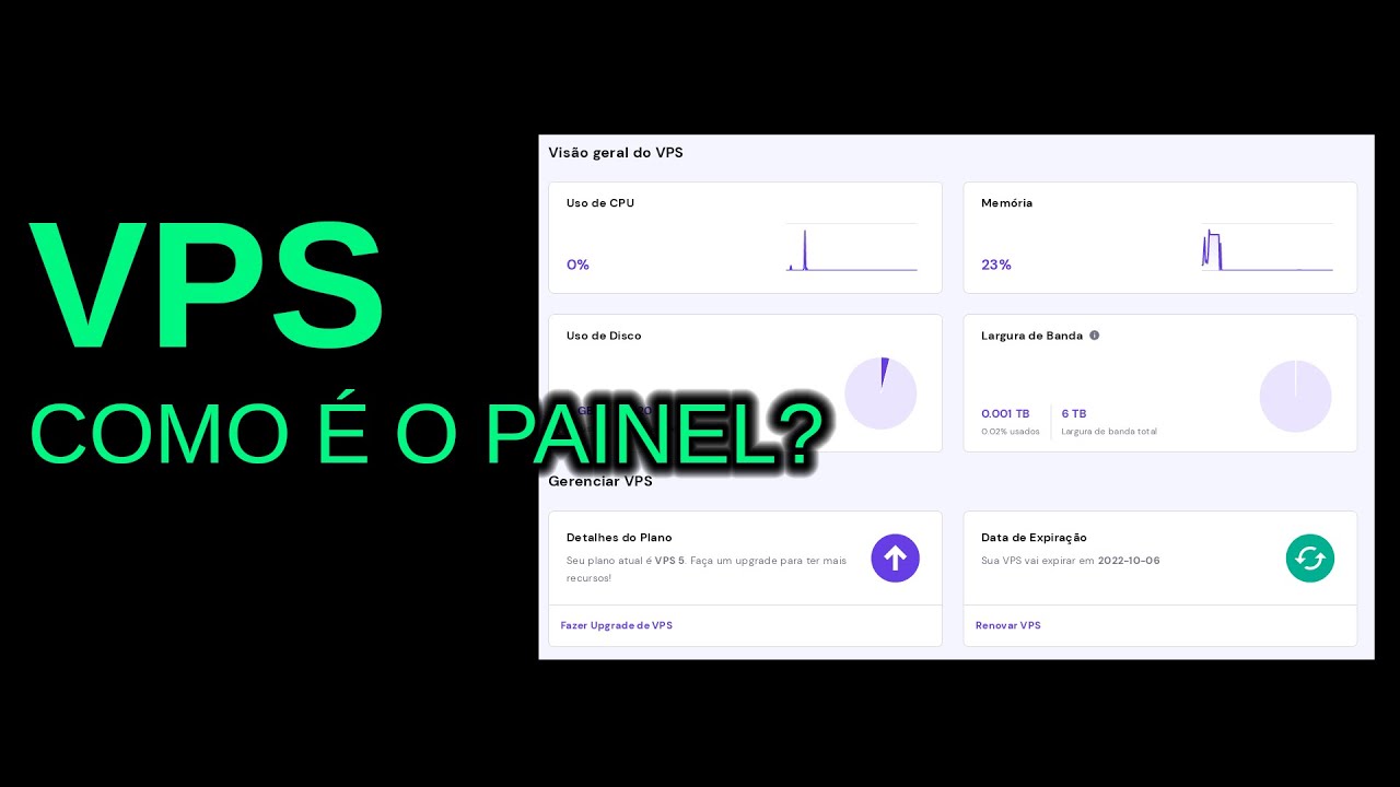 Como é o painel de uma VPS? E instalando o Rocky Linux , Hostinger