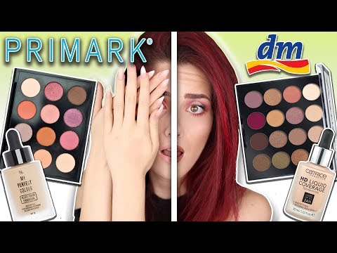 WTF!? DROGERIE vs PRIMARK Make up Produkte! FULL FACE Make up VERGLEICH! Luisacrashion Video