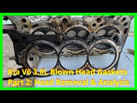 2006 Kia Sedona 3.8L Blown Head Gaskets Part 2: Head Removal and Blown Gasket Analysis
