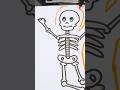 Coloring a Skeleton 💀 #halloween #coloring #art #coloringpages #spookyseason #spookyscaryskeletons