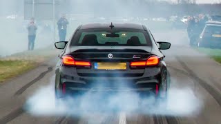 750HP BMW M5 F90 Competition with Decat Exhaust - CRAZY Accelerations, Revs, Burnout!