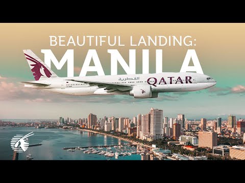 Beautiful landing in Manila, Philippines (4K)