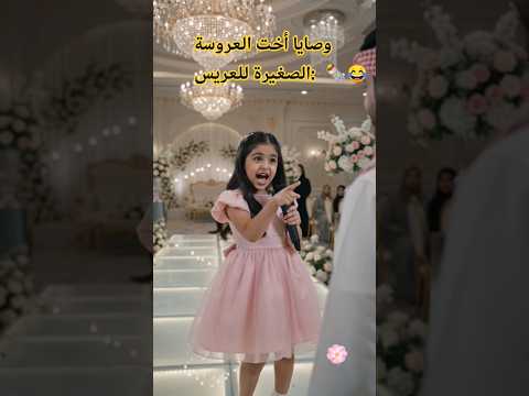 ​وصايا أخت العروسة الصغيرة للعريس: جيب شاورما أو ترجع لنا! 🌯😂 جز 2) #زفاف_الدبكة #فستان_زفاف_سعودي