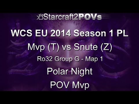 SC2 HotS - WCS EU 2014 S1 PL - Mvp vs Snute - Ro32 Group G - Map 1 - Polar Night - Mvp