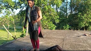 Beautiful women trampling challenge on boy (4)